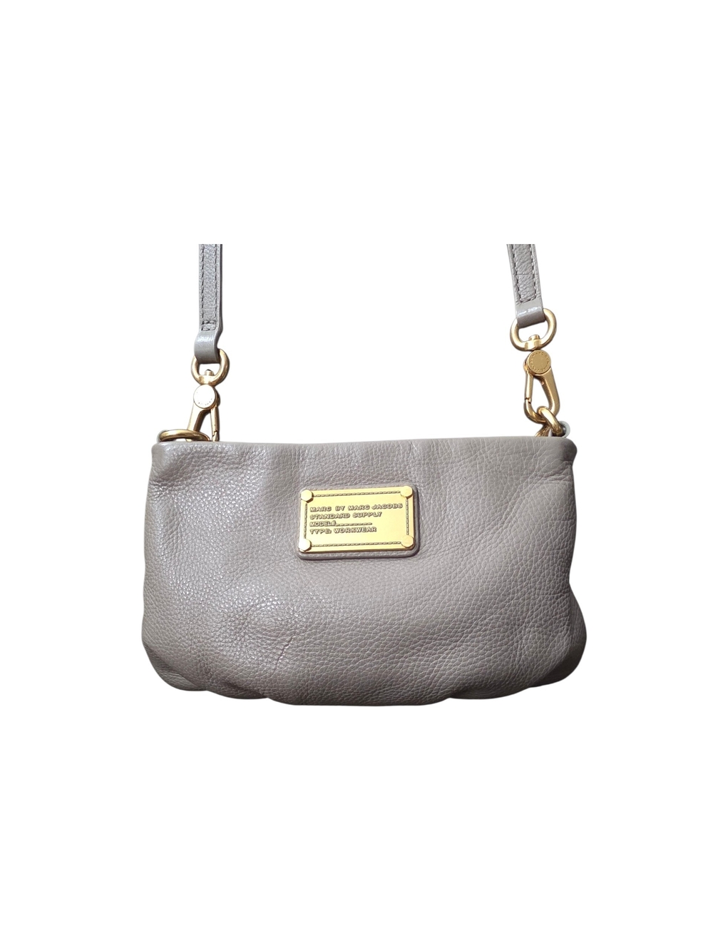 #159 Marc by Marc Jacobs Taupe Pebbled Leather Crossbody